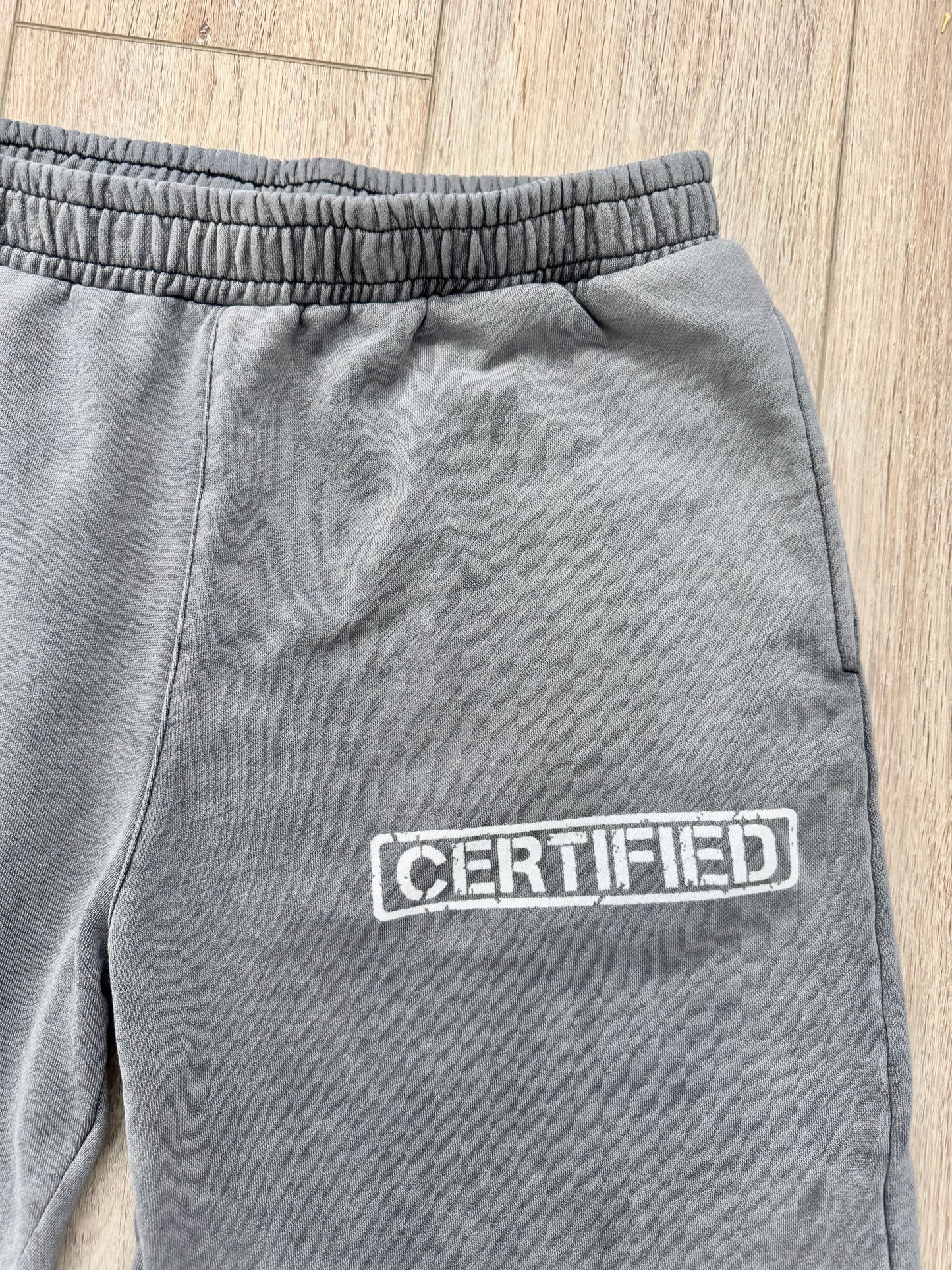 STONE GRAY Wide Leg Sweatpants