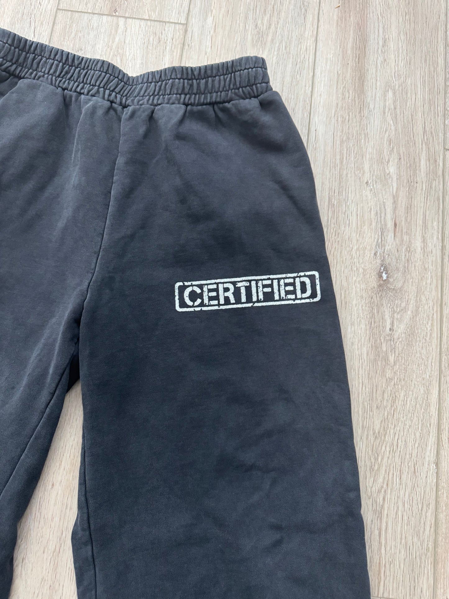 CHARCOAL Wide Leg Sweatpants