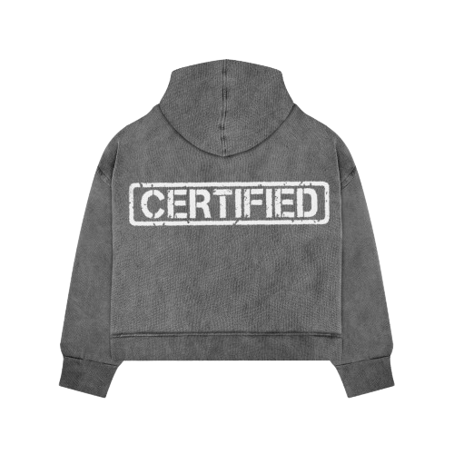 I INVESTED IN MYSELF ZIP UP HOODIE GRAY (PREMADE)