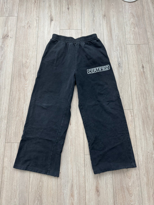 CHARCOAL Wide Leg Sweatpants